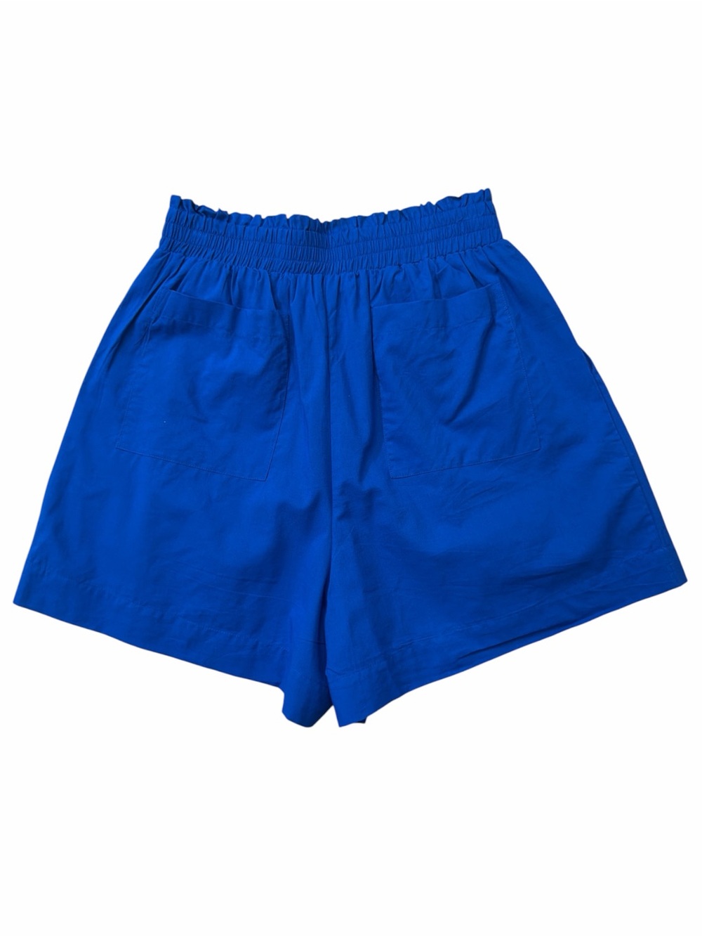 Modern Citizen Organic Cotton Elastic-Waist Blue Casual Shorts